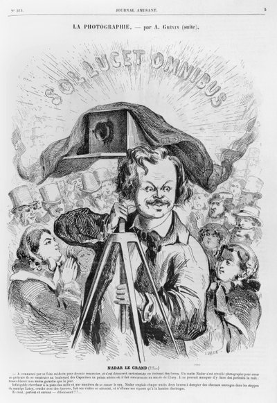 La Photographie, Nadar (1820-1910) le grand, caricature de 